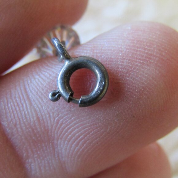 Vintage sterling silver and aurora borealis glass crystal rosary - Picture 9 of 9